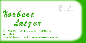 norbert latzer business card